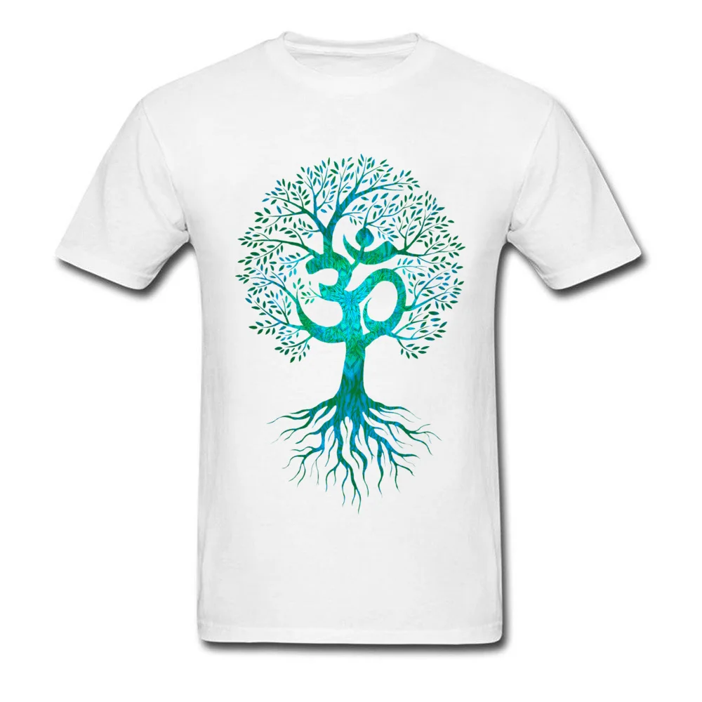 Мужская футболка Om Tree Of Life, черная футболка, европейские топы, футболки, хлопковая ткань, облегающая одежда на День Благодарения, подарок на день рождения