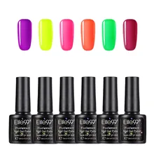 Elite99 маникюрный набор на выбор, 6 цветов, Гель-лак, наборы для ногтей, базовое верхнее покрытие, требуется УФ-светодиодная флуоресцентная ручка для маникюра, инструмент для дизайна ногтей