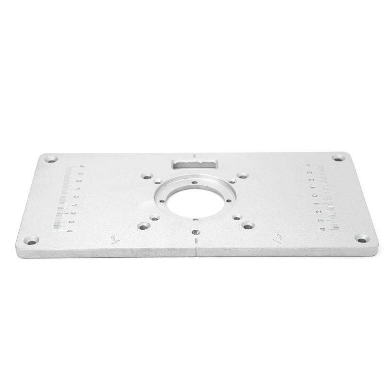 

700C Aluminum Router Table Insert Plate + 4 Rings Screws For Woodworking Benches -v