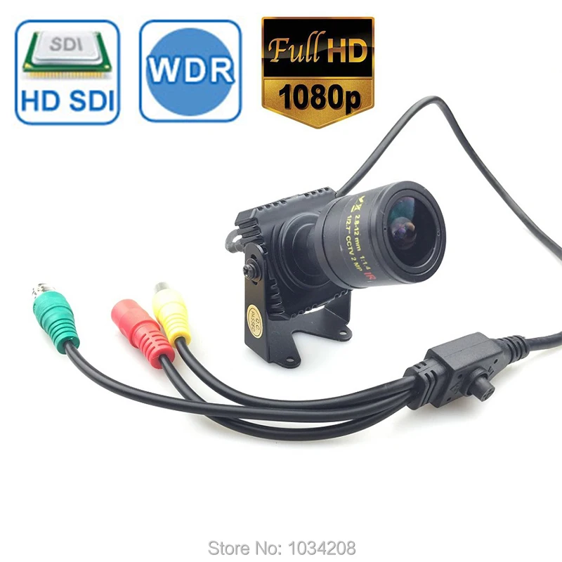 Цифровая камера видеонаблюдения Panasonic Full HD 1080P Mini SDI экран 2 8 12 мм вариофокальный