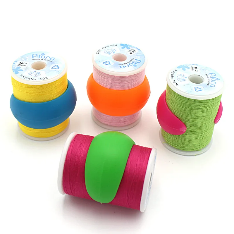 

12pcs Silicone Bobbin Fixing Clip Embroidery Tool thread-spool Thread Spool Sewing Keep Thread Spools Sewing accessories L145