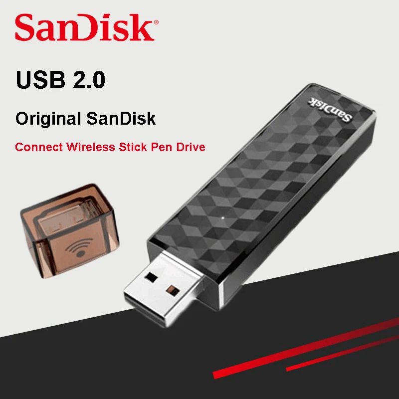 SanDisk Connect Wireless Stick Pen Drive USB Flash Drive SDWS4 Wi Fi