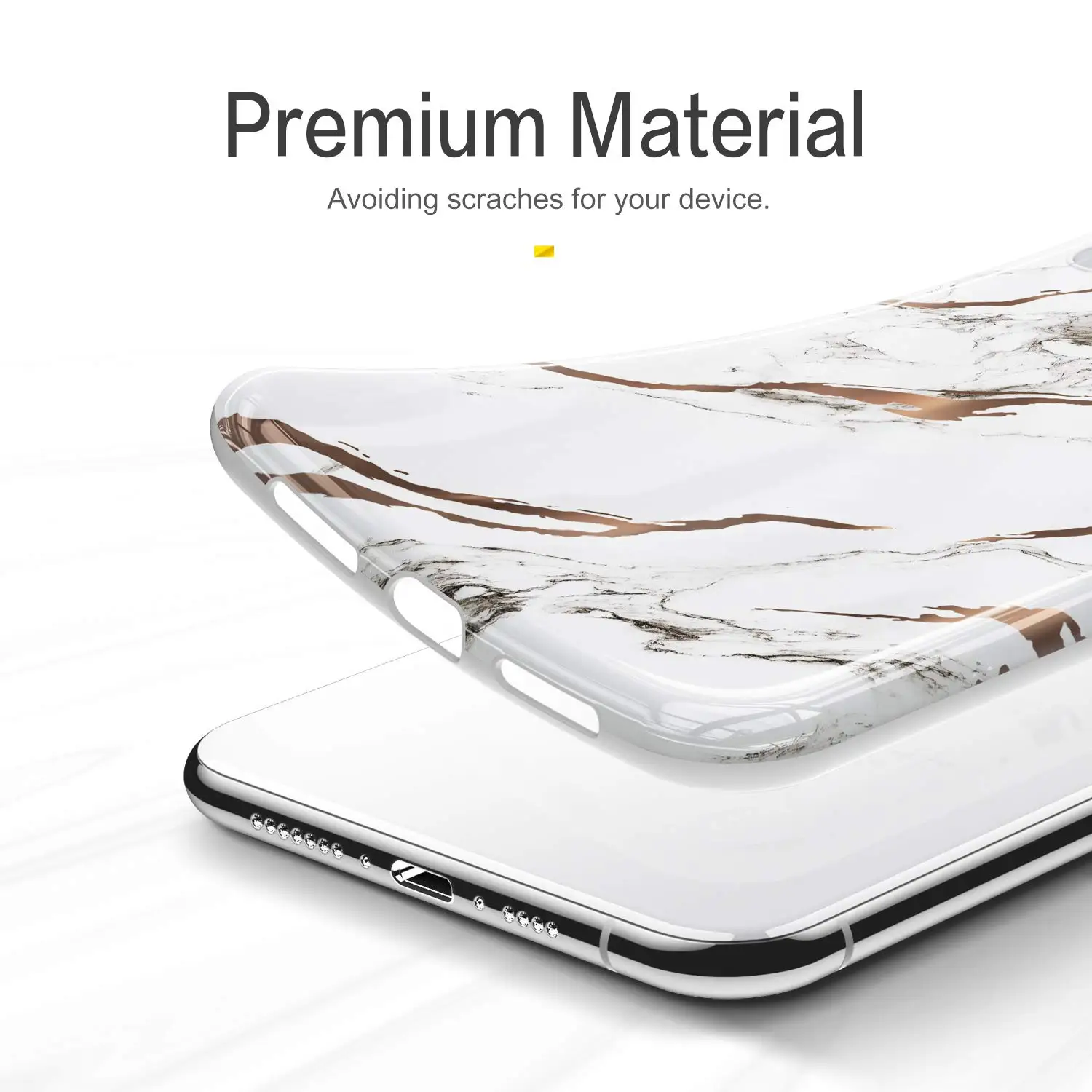 Мраморный чехол для телефона iPhone Xs X 7 8 6S Plus ультратонкий глянцевый мягкий ТПУ