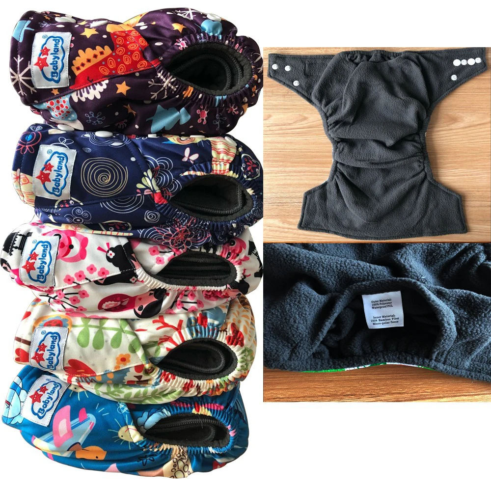 6 pieces charcoal diapers