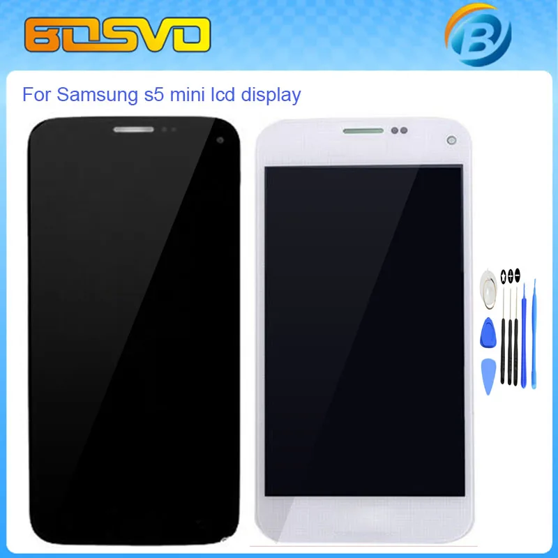 Replacement lcd display with touch screen digitzer for Samsung for galaxy S5 MINI G800 G800F lcd assembly white black +free tool