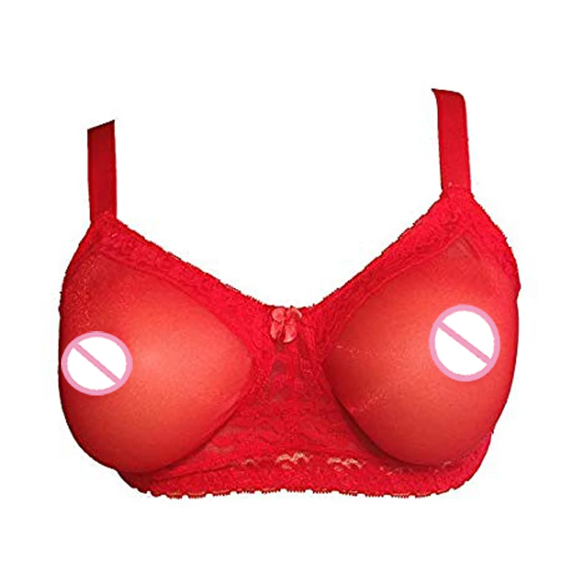 Sexy See Through mastectomy Bra Pocket for Silicone Breast forms Comfortable Ajusen Fake |