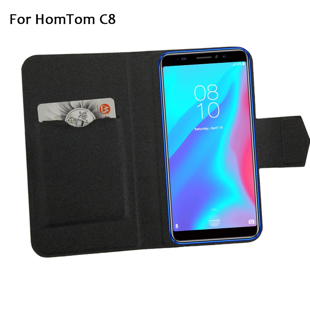 

5 Colors Hot! HomTom C8 Case Phone Leather Cover,Factory Price Protective Full Flip Stand Leather Phone Shell Cases