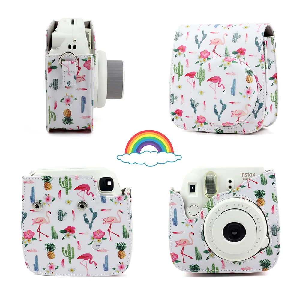 Чехол для Камеры Fujifilm Instax Mini из искусственной кожи с плечевым ремнем для камеры Instax Mini 9 Mini 8 Mini 8