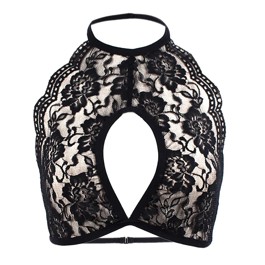 

Sexy Women Hollow Out Elastic Cage Bra Lace Camisole Tank Tops Bustier Bra Ultra Strap Padded Bras for Women Roupa interior417