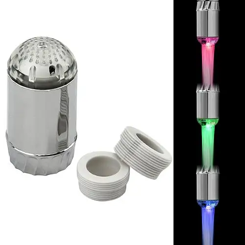 3 Colors RGB Temperature Sensor LED Light Water Faucet Tap for Kitchen
