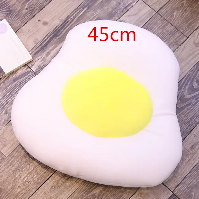 45cm light yellow 30/45/65 см имитационное яйцо плюшевая игрушка, мягкая плюшевая игрушка, подушка с помпоном в виде яйца; готовить вкусные Еда подушка ребенок девочка slepp подарок на день рождения - Цвет: 45cm light yellow