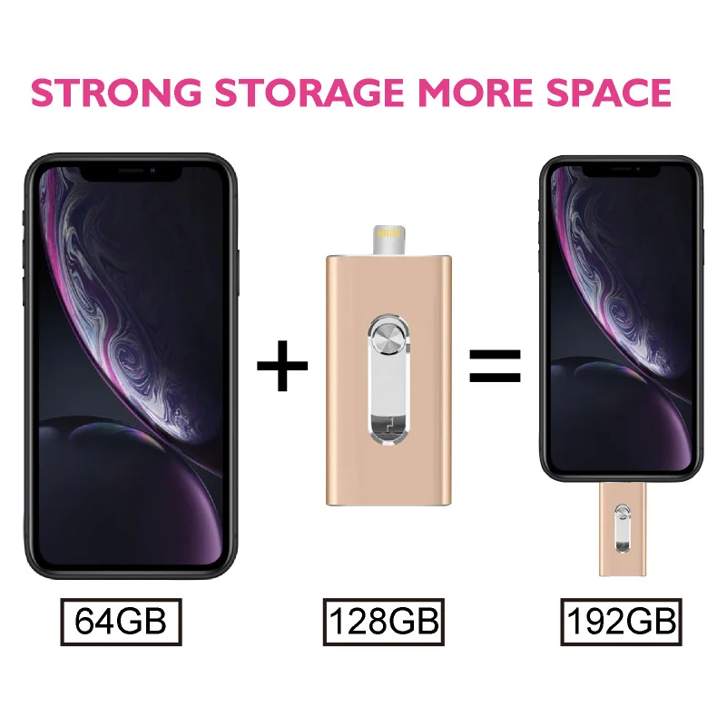 USB флеш-накопитель USB флэш-накопитель для iPhone Xs Max X 8 7 6 iPad 16/32/64/128 ГБ флеш-накопитель USB ключ MFi флэш-накопитель "молния" диск 256 ГБ