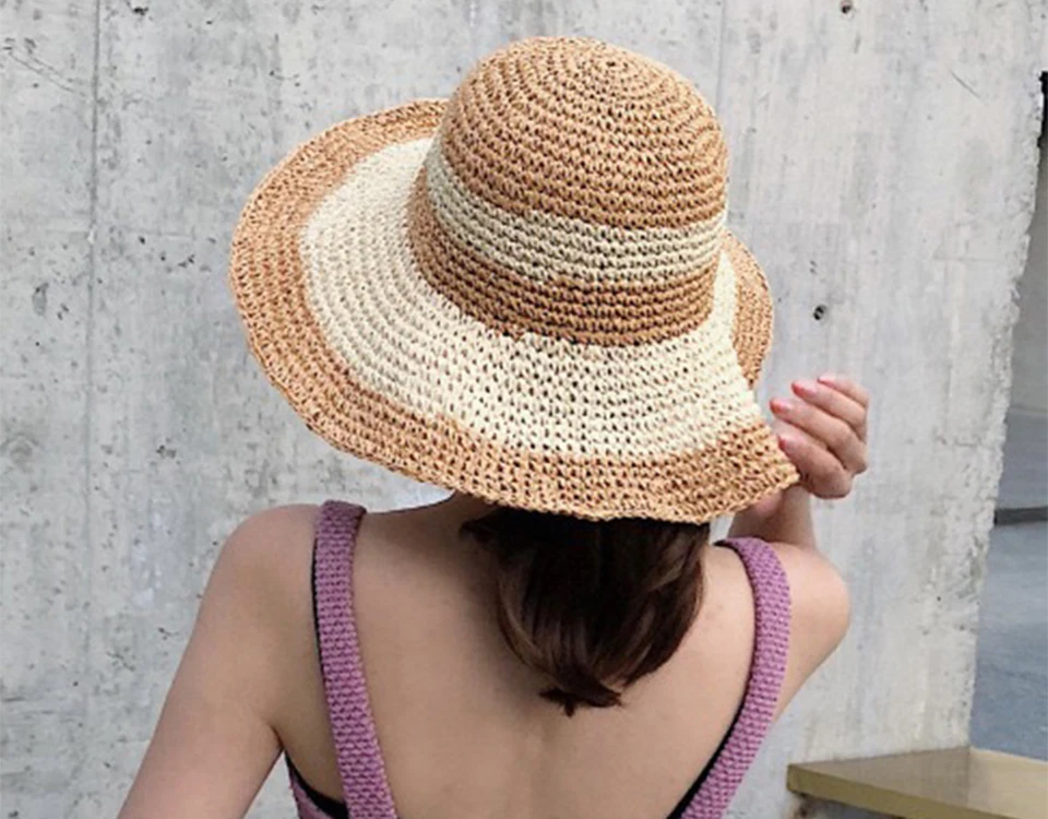 floppy straw beach hat