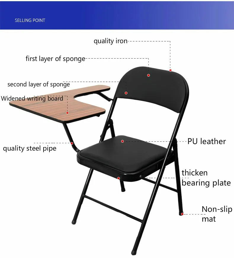 Высококачественный складной офисный стул, портативное офисное собрание, стул для Конференции с доской для письма, стабильное домашнее компьютерное кресло