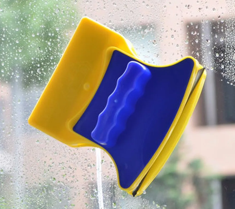 Магнитные двухсторонние оконные очистители стекла очистка поверхности домашняя щетка для чистки инструментов - Цвет: Цвет: желтый