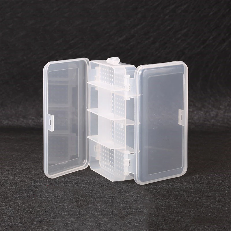 

10 Grid Transparent Plastic Double Sided Storage Box Multifunction Thread Organizer Sewing Accessories Storage Case