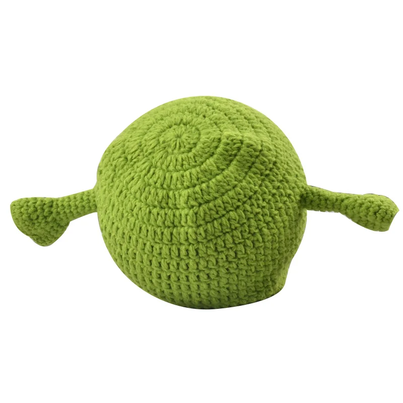 Cosplay Funny Men Cap Knit Green Monster Skullies Hat With Ears Winter Spring Beanie Hats For Women Men Halloween Gift  (7)
