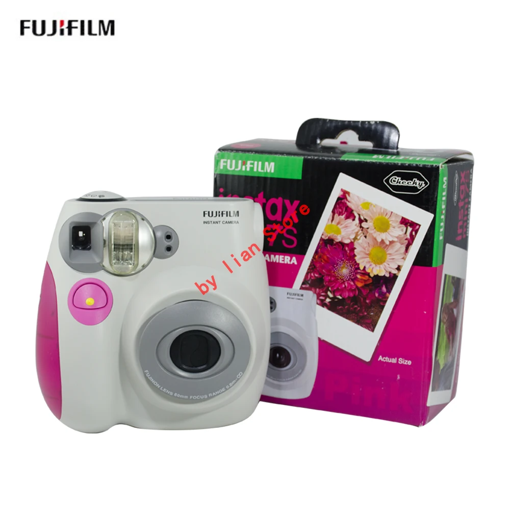 Оригинальная фотокамера Fujifilm Instax Mini 7s 7C новая мгновенная синего и розового цвета
