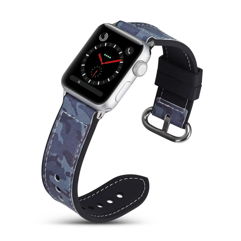 Силиконовый кожаный ремешок с цветами кактуса для часов Apple Watch 42 мм 38 мм ремешок для iWatch 4 5 40 мм 44 мм спортивная серия 1 2 3 ремешок - Цвет: Style 13