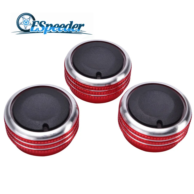 

3PCS Car Air Conditioning Heat Control Switch Knob AC Knob Fit For TOYOTA Vios 2002-2006 Yaris Red