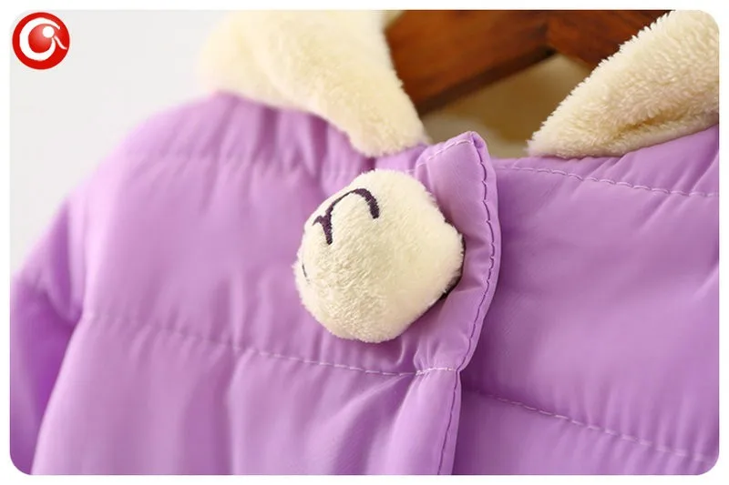 Winter Baby Girls Cartoon Rubbit Coat Thicken Kids Girl Snow Jacket Fleece Hooded Cotton Padded Outwear Christmas Clothes 2016 (10)