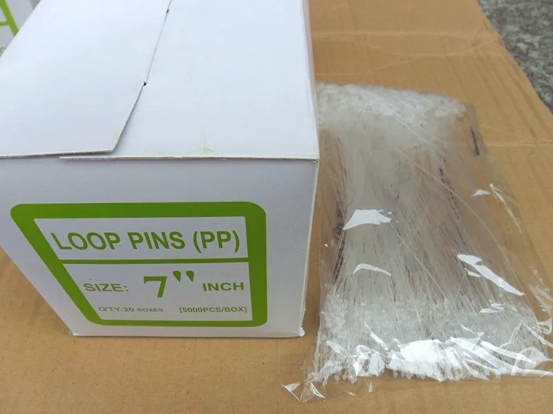 

5000PCS Tag line Snap Lock Pin Security Loop Plastic Tag for jewelry clothing 18cm