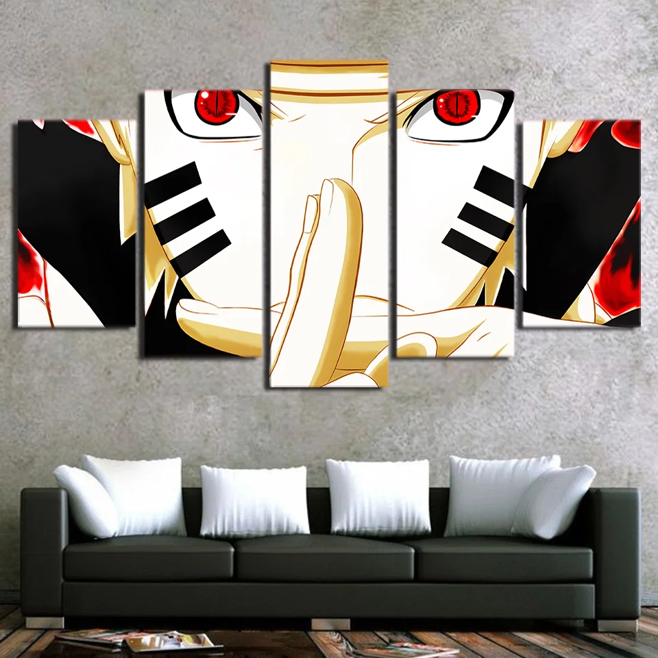 Canvas Wall Art Gambar Bingkai Foto Anime Kartun Poster Home Decor 5