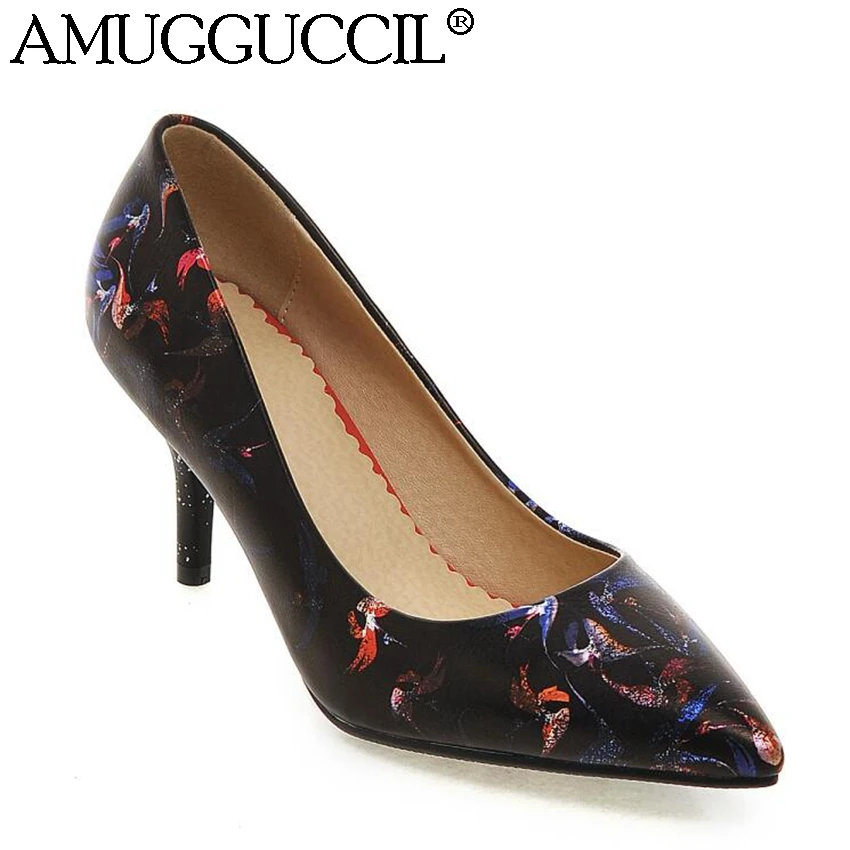 

2017 New Arrival Plus Big Size 32-44 Red Silver Blue Fashion Sexy High Heel Spring Autumn Femlaes Lady Shoes Women Pumps D1110