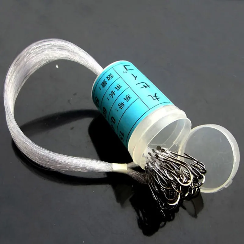 Barbed Fishhook with Line High Carbon Steel Tied Fishing Hooks Wire Supplies Roll Feeder Carp Fly Tackle | Спорт и развлечения