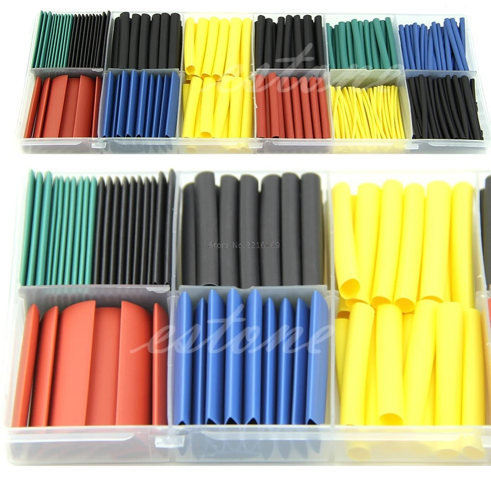 

For 280pcs Assortment Ratio 2:1 Heat Shrink Tubing Tube Sleeving Wrap Kit with Box Promotion
