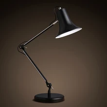 Современная американская мода офисная железная рука складная металлическая настольная лампа домашняя декоративная стойка светильник спальня настольная лампа