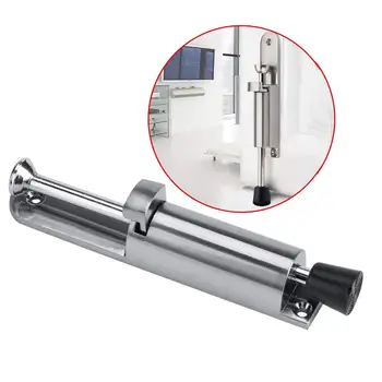 

Heavy-duty door stopper zinc alloy soft rubber foot spring easy to install door stop seat stainless steel telescopic door retain