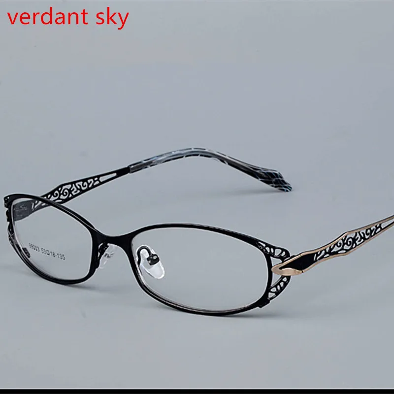 2017 Fashion Alloy Elegant Women Glasses Frame Female Vintage Optical Glasses Plain Eye Box