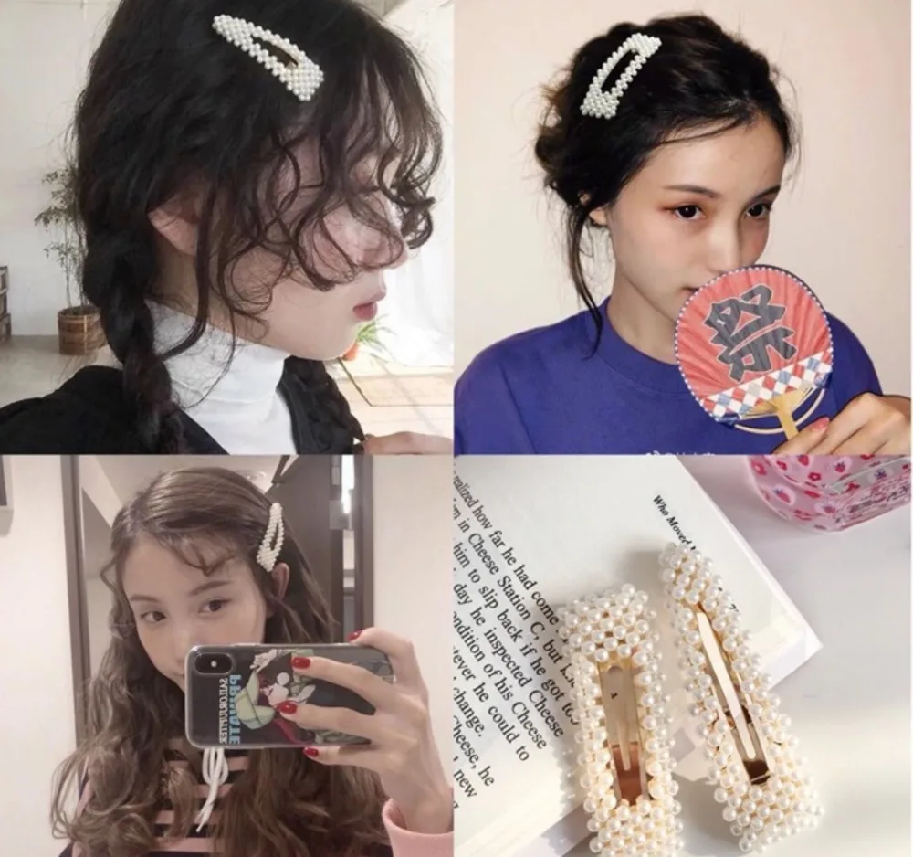 2019 New Fashion Women Pearl Hair Clip Snap Hair Barrette Stick Hairpin Hair Styling Accessories For Women Girls Dropshipping 2019 New Fashion Women Pearl Hair Clip Snap Hair Barrette Stick Hairpin Hair Styling Accessories For Women Girls Dropshipping