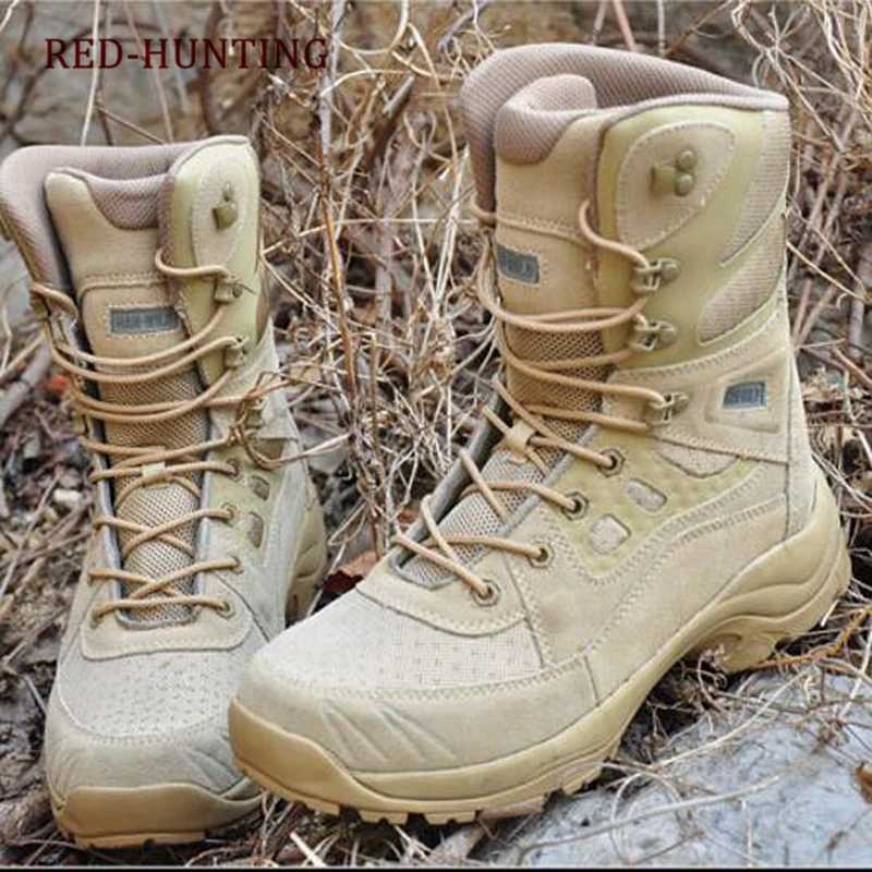 

Army Boots Men Tactical Winter Boots Desert Shoes Outdoor Hiking leather Boot Military Enthusiasts Marine Male Combat Shoes