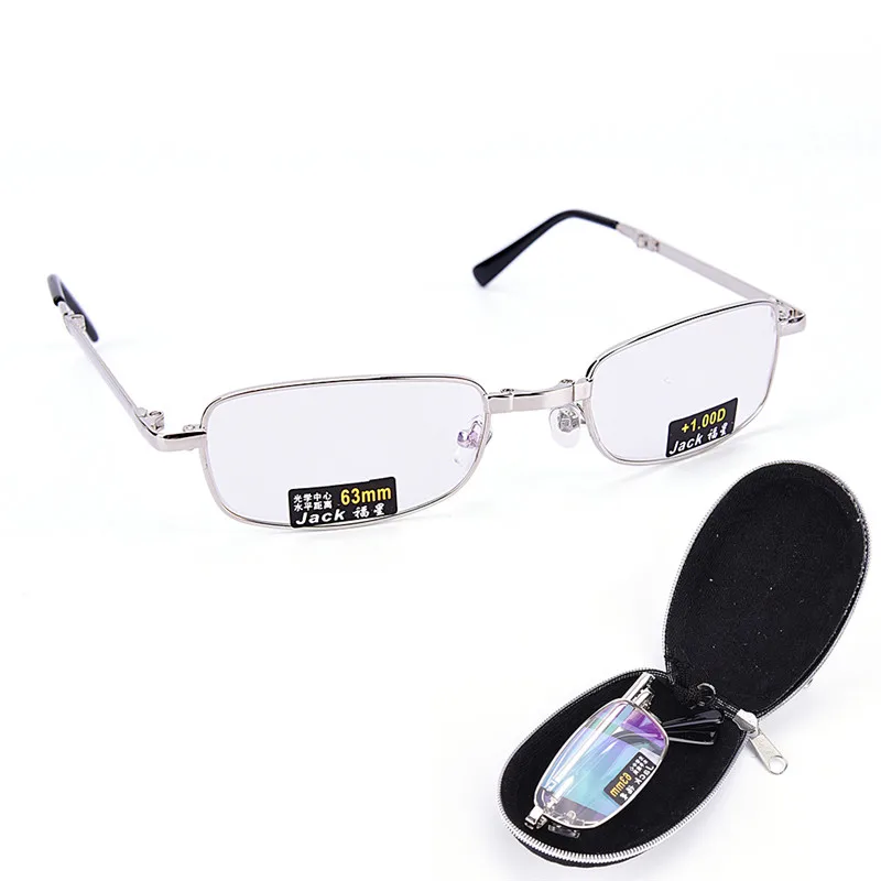 Reading Glasses Metal Snap Folding with Case +1.0 +1.5 +2.0 +2.5 +3.0