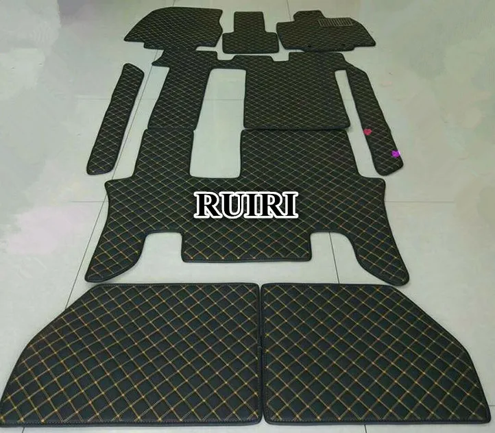 Custom full set car floor mats + trunk mats for Honda STEP WGN 7 8