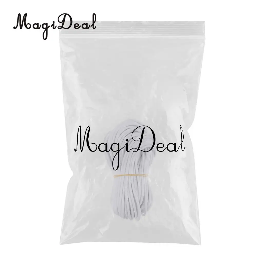 MagiDeal 6mm White Elastic Bungee Rope Shock Cord Tie Down Rack for Marine Boat 50m/30m/20m