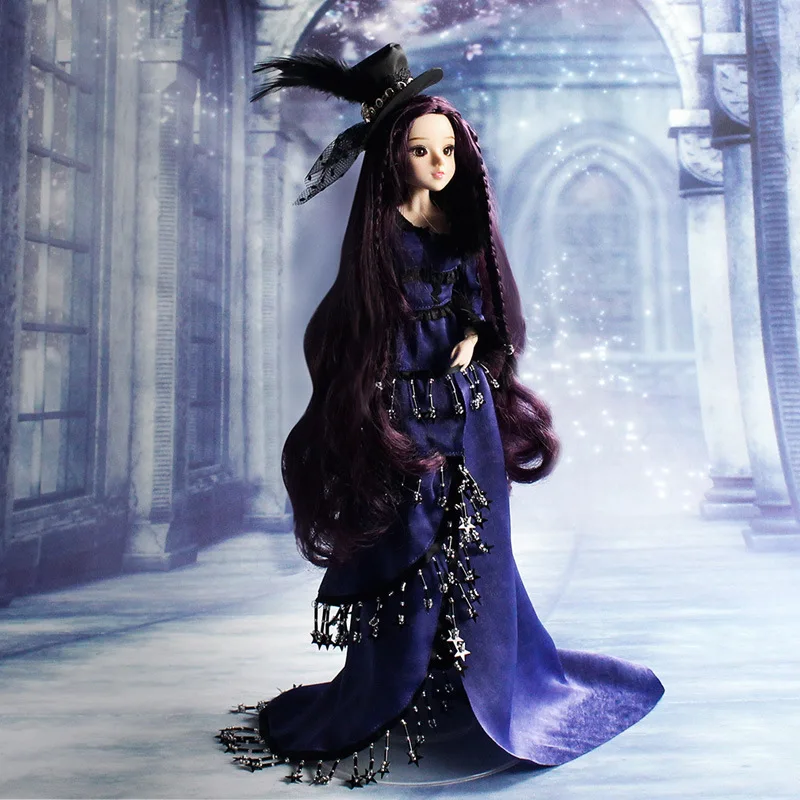 Кукла BJD Blyth 1/6 30 см темно фиолетовое платье куклы для девочек с изображением