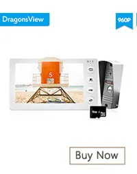 Dragonsview 7 дюймов внутренний монитор видео домофон система с записью обнаружения движения белые мелодии MP3 MP4