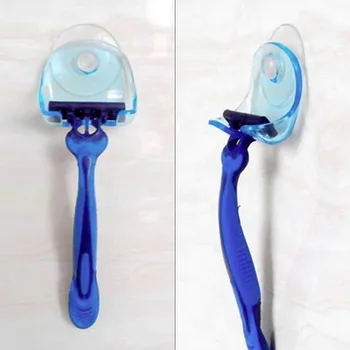 

50 pcs Suction Cup Razor Rack Razor Holder Suction Cup Shaver Storage Rack Wall Hook Hangers Towel Sucker bathroom accessories