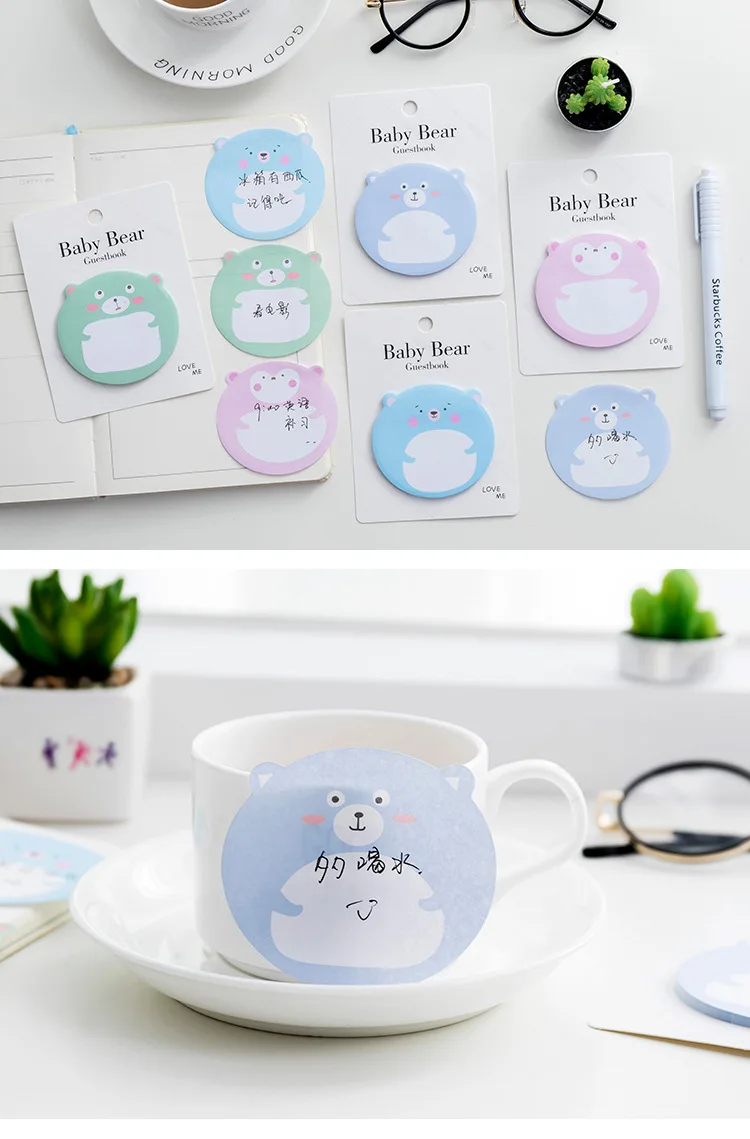 36 шт./партия Kawaii Bear memo pad Post it милые самоклеющиеся наклейки Скрапбукинг блокноты офисные школьные принадлежности