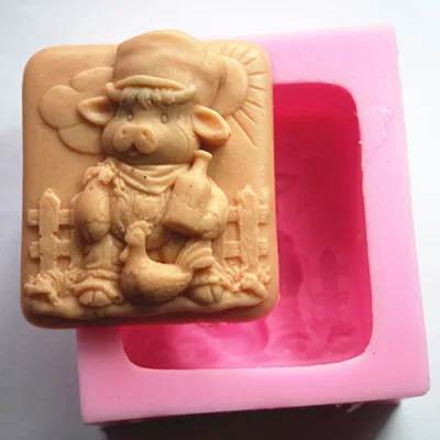 Handmade Soap Silicone Mold Animal Candle Molds Polymer Clay MILK cow | Дом и сад