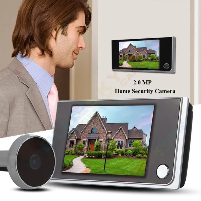 

Blueskysea 3.5"LCD Digital Peephole Viewer Doorbell Angle Door Eye Video Camera 520A