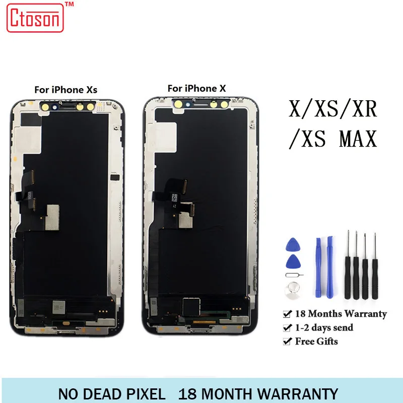 ZY AMOLED экран для Iphone XS X ЖК-дисплей жидкий OLED 3D сенсорный экран для Iphone XS MAX XR Запчасти для сборки Простота установки