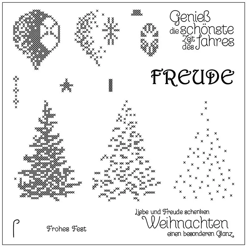 

German tree Exquisite transparent silicone rubber stamps/handmade Christmas album for children decorative production