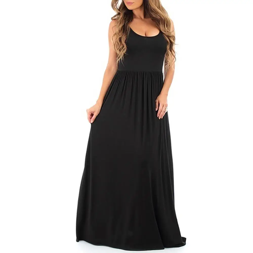 

Large Size S-5XL Sexy Summer Tank Long Dress Casual Boho Beach Dress Tunic Maxi Dress Women Evening Party Dress Vestido de Festa