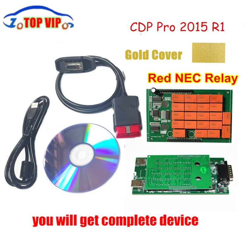 

2016.00 Newest With Keygen Gold TCS CDP Pro plus Bluetooth Full set With Cover for Cars OBD2 Diagnostic Tool CDP PRO