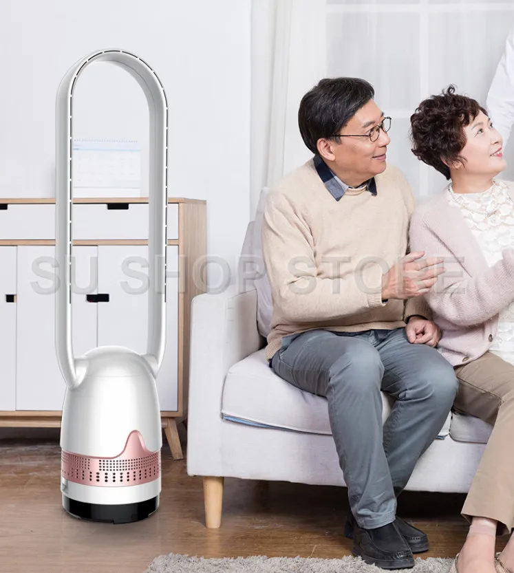 2019 Newest Remote Control Bladeless Cooling Fan 220V Ultra-quiet Electric Fan Air Purifier Top Quality Appointment 1-12H