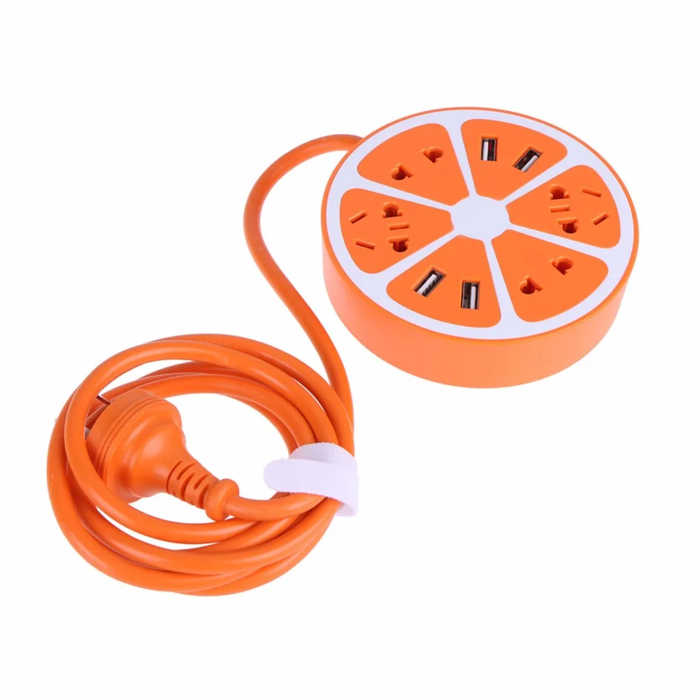 baratas Nova 4 Plugue Tira Tomada De Carga Universal Inteligente USB Multifuncional Limão Com 1.5 m Cabo de Alimentação Linha de Domicílios Gadget Útil